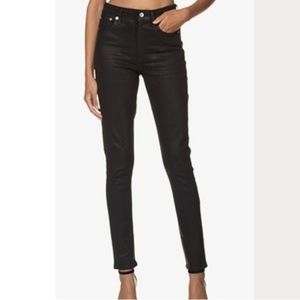 Rag & Bone coated black skinny jeans size 26